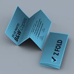 letter fold panel Cheapest copies pastel light blue paper Black and white black ink bw printing