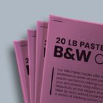 Corner staple packet printing Cheapest copies pastel pink paper Black and white black ink bw