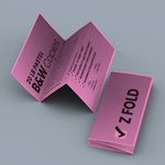 letter fold panel Cheapest copies pastel pink paper Black and white black ink bw printing