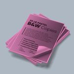 Cheapest copies pastel pink paper Black and white black ink bw printing