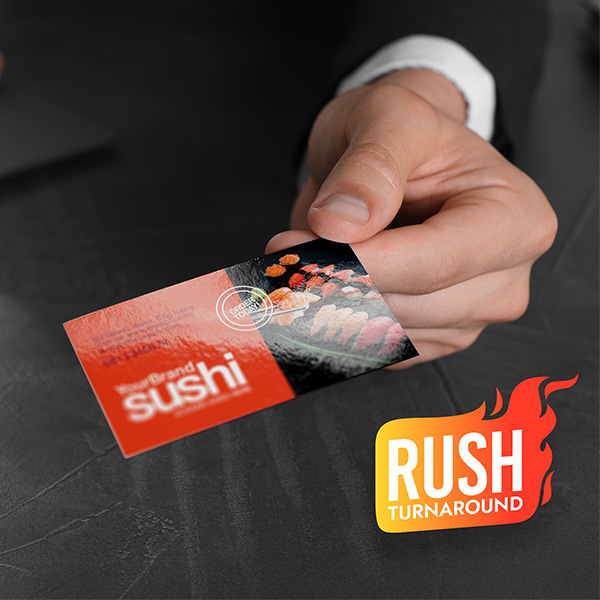 Rush 16pt C1S coated one side writable appointment stamp Business Cards