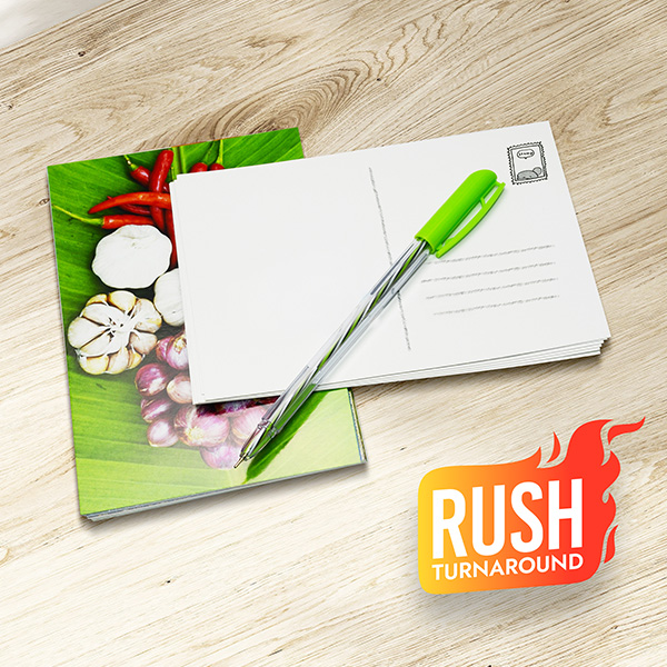 Rush C1S postcards fast free shipping writable cardstock cheap sturdy