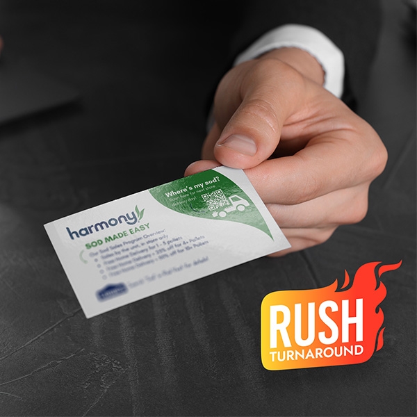 UV Gloss Rush Business Cards with fast free shipping
