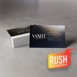Satin Coated Rush Business Cards with fast free shipping