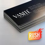 Satin Coated Rush Business Cards with fast free shipping