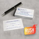 Uncoated Pen Friendly Rush Business Cards with fast free shipping