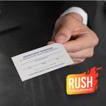 Uncoated Pen Friendly Rush Business Cards with fast free shipping