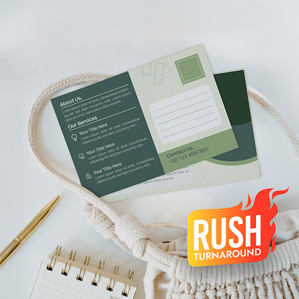 Rush uncoated postcards fast free shipping writable cardstock cheap sturdy