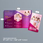 17 x 11 Color Tri-fold Menu Cheap
