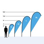 Teardrop Feather Flag Outdoor advertising signage cheap fast printing custom banner sign four sizes available small medium large extra large XL
