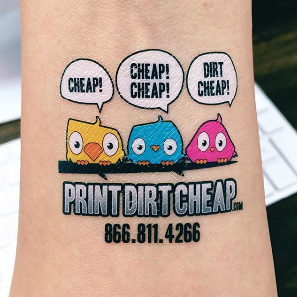 Cheap Custom Printed Temporary Temp Tattoos