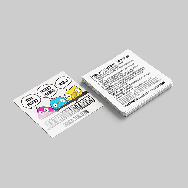 Cheap Custom Printed Temporary Temp Tattoos