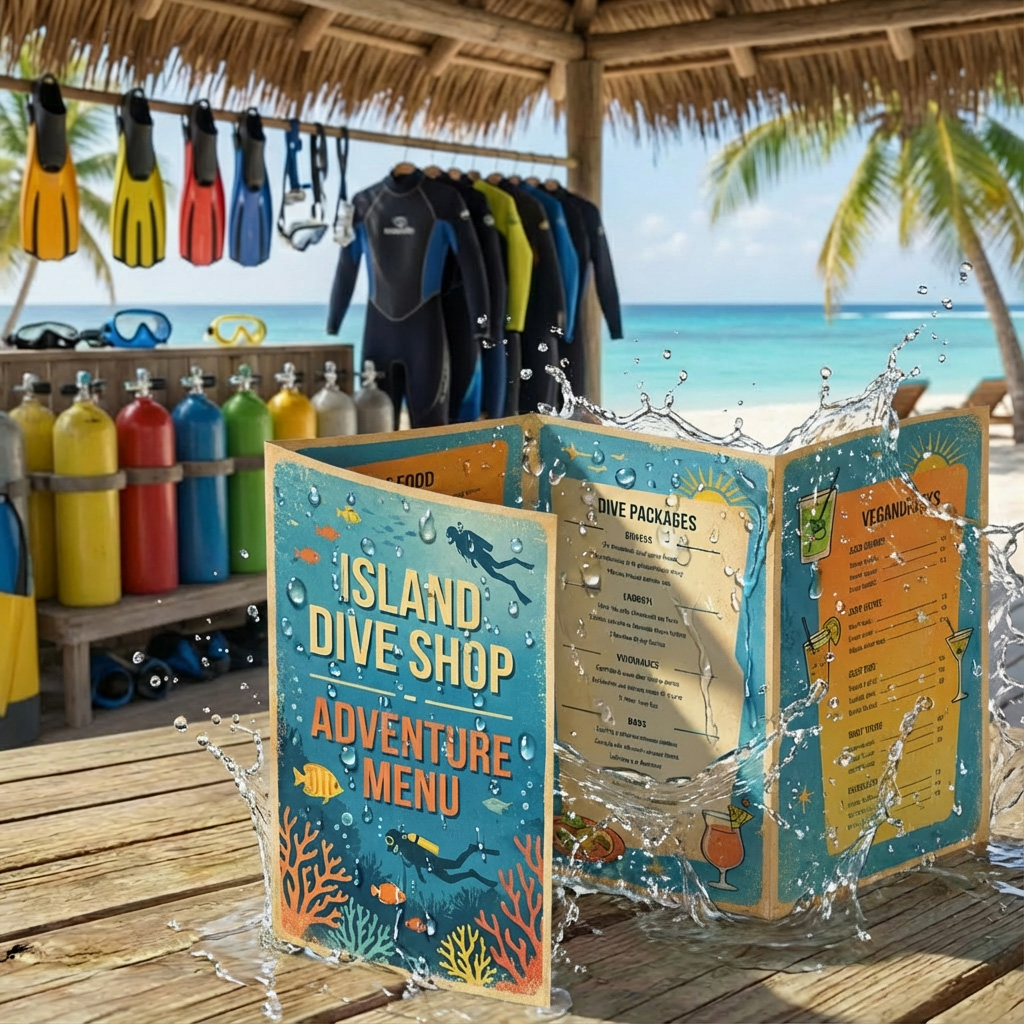 Synthetic Paper Water proof pocket menu