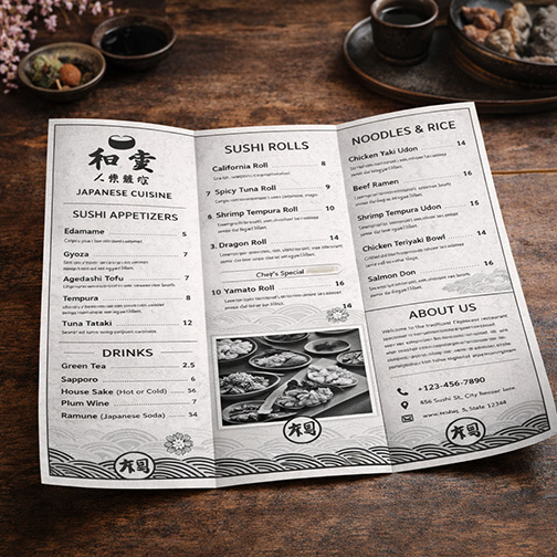 sushi menu