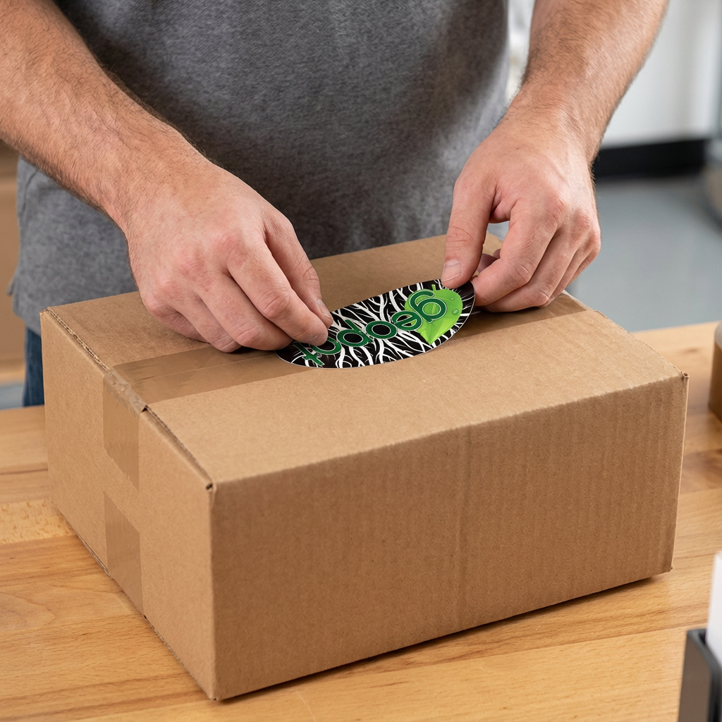 Oval Crack-n-peel Stickers